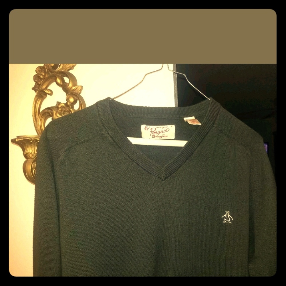 Original penguin green sweater